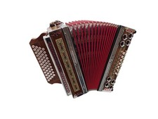 Steirische Harmonika Ekart F B Es As 4-reihig 3-chörig Tipo a Mano neuwertig