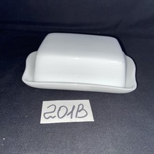 Butterdose Mit Deckel Porzellan Weiß 