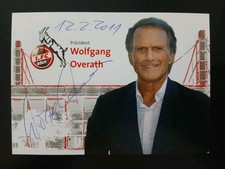 Wolfgang Overath  1. FC Köln Präsident Satzkarte 2010/11 original handsigniert