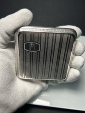 800 Silber Zigarettenetui Antik Monogramm FM Liniendekor