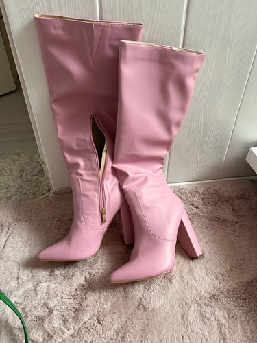Damen stiefel high heels - stiefel, rosa