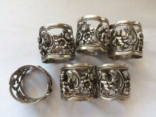 6 Serviettenringe aus 800