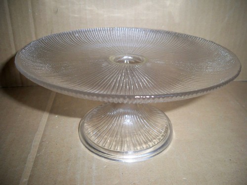 Tortenplatte glas auf fuß - auf,