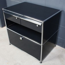 USM Haller 2 Fächer Regal Container Sideboard 1 Klappe 2 Schubladen schwarz