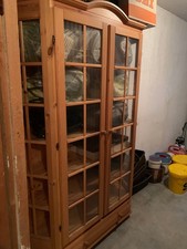 Vitrinenschrank, Kiefer, Echtholz, gebraucht, in sehr gutem Zustand