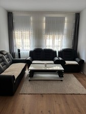 sofa gebraucht, kunstleder, schwarz