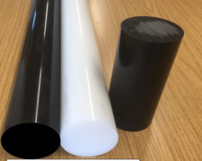 POM C Rundstab D 40 mm Stab Durchmesser 40 schwarz weiß L wählb. Rundmaterial