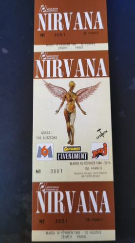 Nirvana ticket billet - nirvana, /