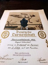 Urkunde 1933 deutsche