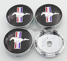 4 x 60mm Für Ford Schwarz Mustang Chrome Alufelge Nabenkappen Nabendeckel Satz