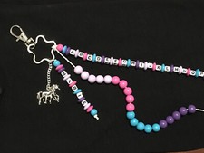 ♥ Rechenkette "Stute mit Fohlen" mit Name für die Schultüte zur Einschulung