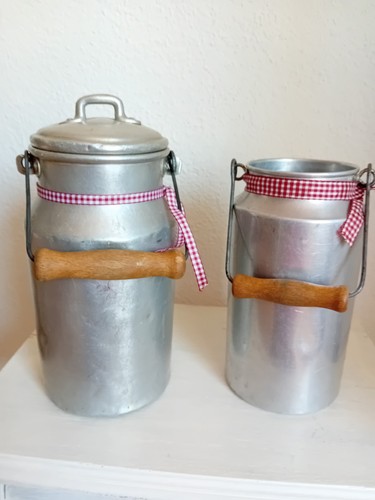 Alte milchkanne alu shabby - alte,