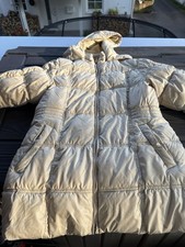 NEXT Mädchen Jacke warm  lang beige Gr 128 cm, 7-8 J
