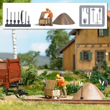 Abverkauf Busch 7967 1:87 H0 Action-Set: Gleisbauarbeiter Werkzeug NEU OVP