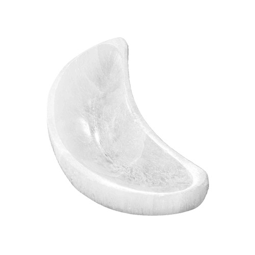Selenit halbmond schale cm - selenit, halbmond-schale