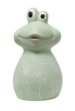 Deko Frosch Keramik Lurch Gecko Garten Teich Tier Figur Skulptur Froschkönig