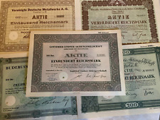 5 x alte Reichsmark Aktien
