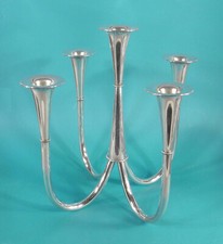 5. flammiger Kerzenleuchter / WMF / Entwurf Wilhelm Wagenfeld / 1952 / Bauhaus