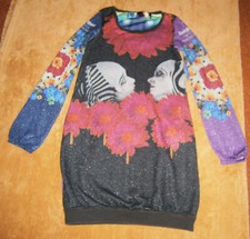 DAMEN DESIGUAL LANGARM GLITZER LONGPULLOVER by Cirque Du Soleil GR.11-12 gebr...