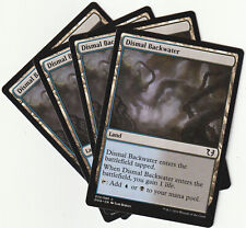 ✪ 4 MAGIC The Gathering DISMAL BACKWATER Nonbasic Land PLAYSET DDQ/EN NM/EX
