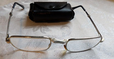 Vintage # 80er Jahre # silberf. Lesebrille klappbar im Etui für Gürtel # 2)