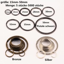 Schlüssel Ringe FLACH Schwarz