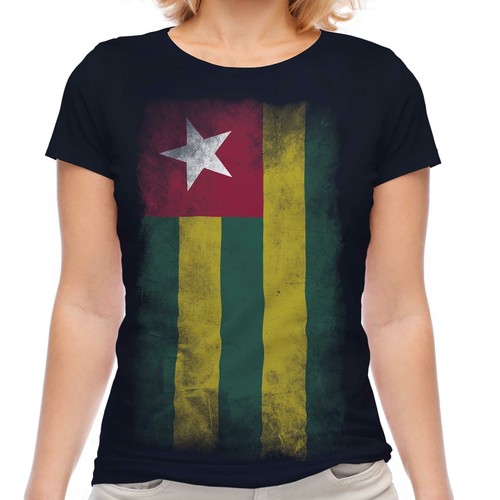 Togo verblasste flagge damen - verblasste,