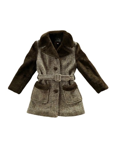 Vintage faux fur belted 60s - fur,