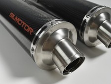 25% RABATT Sil Motor Auspuff Slip-on rund untenliegend Ducati 750SS (-97) Carbon