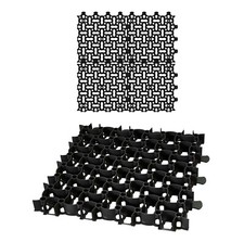 4x Rasengitter 50x50cm schwarz Kies Waben Rasen Steine Paddock Platten Matten