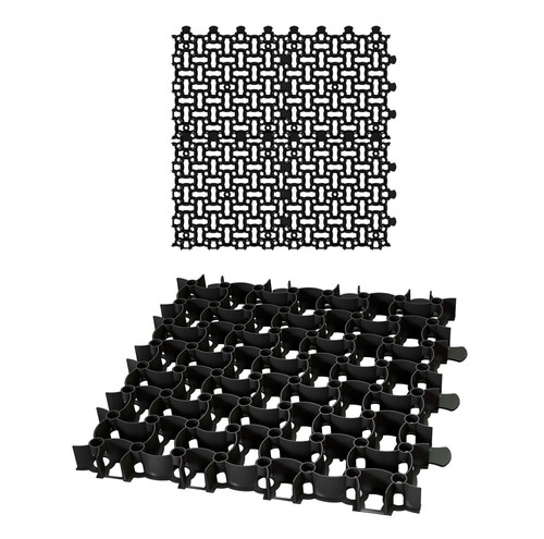 Rasengitter 50x50cm schwarz - 4x,