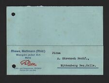 METTMANN,  Postkarte 1934, Rhewa Waagen aller Art