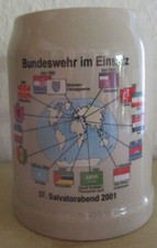 37. SALVATOR ABEND 2001 Bundeswehr im Einsatz  Bierkrug0,5Liter