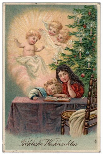 S995 weihnachten engel litho - weihnachten,