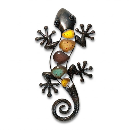 Gartendeko gecko metall - gecko, 3d