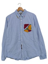 DESIGUAL Herren Freizeithemd Blau Gr. 48/M Bohemian Vintage Streetwear Hemd