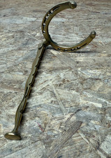 Klapphaken Messing Hufeisen massiv Wandhaken Pferd Reiter Deko Vintage ca. 23 cm