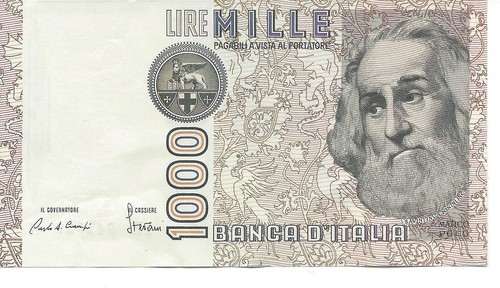 Geldschein banknote italien - banknote,