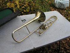 alte Posaune mit Drehventilen Ventilposaune ohne Hersteller