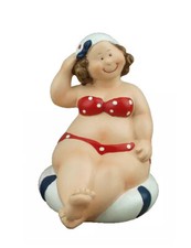 Deko Figur Mollige Badenixe