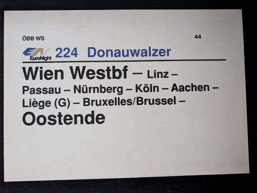 Zuglaufschild euronight 224 - zuglaufschild,