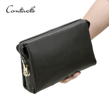 Herren Echt Leder Handtasche