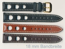 ECHTES JUCHTEN "RACING" 18 +  19 + 20 + 22 mm, mit Ivory-Ziernaht + Racinglöcher