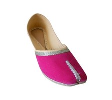 Damenschuhe Freizeit flache indische handgefertigte Leder-Jutties Punjabi Moj...