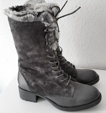Pier One Damen Stiefel Gefüttert Grau Größe 41