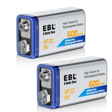EBL Akku 9V 600mAh, 9 Volt