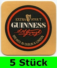 5 alte Bierdeckel Guinness