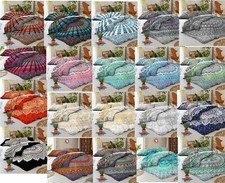 Indisches Mandala Steppdecke Bettbezug Doppel Bettwäsche Baumwolle Doona Deckel