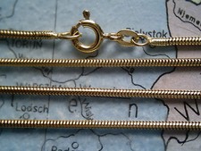 runde Schlangenkette Gold 333 Länge 42 cm x 1,3 mm, Goldkette 333 Collier 42 cm