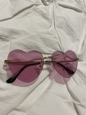 Sonnenbrille Partybrille Herzgläser Rosa Herzbrille